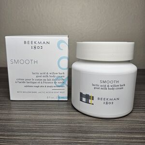 Beekman 1802 Smooth Lactic Acid Willow Bark Goat Milk Body Cream 8oz New w/ Box